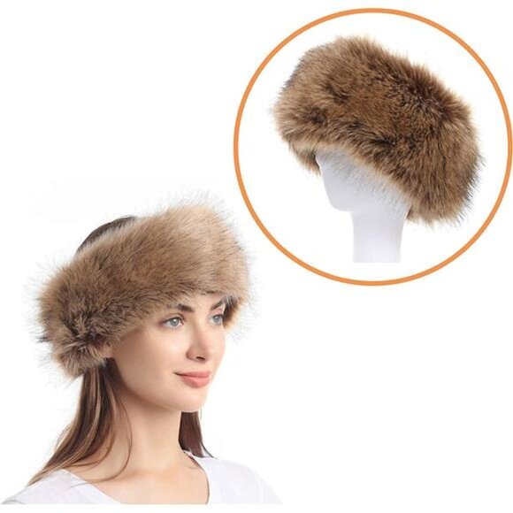 Women\'s Faux Fur Headband with Stretch Winter Ear warmer Earmuff main image 5